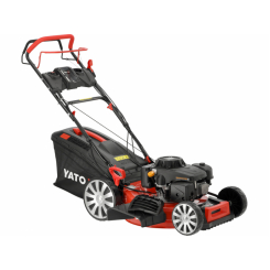 Газонокосарка бензинова YATO з приводом: 4,5кВт, ширина різання: Ø= 53 см, травозбірник- 62л
