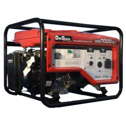 Генератор Daishin SEB7000HA, 230В/50Гц,5.5 кВа,GX390H2, AVR, 25л, 2x16A, 9год, 12V-8.3A, 87кг