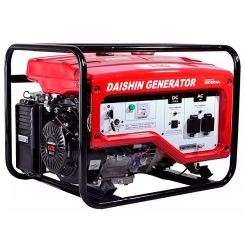 Генератор Daishin SGB7001HA, 230В/50Гц, 5.5кВа,GX390H2,AVR,25л, 2x16A, 9год, 12V-8.3A, 87кг
