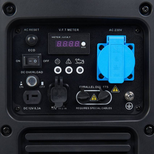 Генератор бензиновий EnerSol, інверторний, макс 2.4 кВт, двигун EnerSol ES-98G, ручний старт, вага 18,5 кг