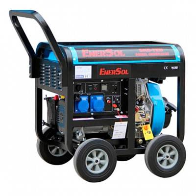 Генератор дизельний EnerSol, однофазний, 5.5 кВА, двигун EnerSol ES-186FA, 3000 об/хв, вага 105 кг