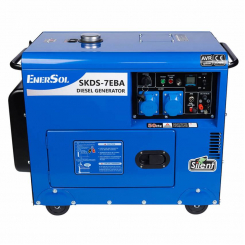 Генератор дизельний EnerSol, однофазний, 6.5 кВт, двигун EnerSol ES-192D, 3000 об/хв, вага 156 кг