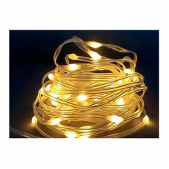 Гірлянда вулична світлодіодна вологозахищена в силіконі FAIRY-20 янтарна