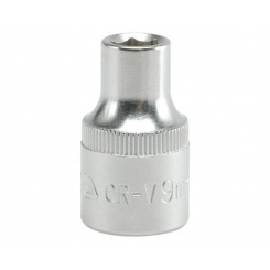 Головка 6-гранна коротка YATO із квадром. 1/2", М = 9 мм, L = 38 мм. [10/100/200]