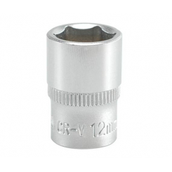 Головка 6-гранна коротка YATO із квадром. 1/4" М = 12 мм, L = 25 мм, [10/200/400]
