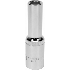 Головка торцева 12-гранна подовжена YATO: квадрат 1/2", М=10 мм, L=77 мм, шт