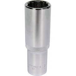 Головка торцева 12-гранна подовжена YATO: квадрат 1/2", М = 18 мм, L = 77 мм, шт