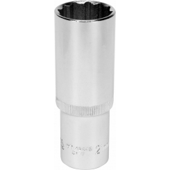 Головка торцева 12-гранна подовжена YATO: квадрат 1/2", М = 21 мм, L = 77 мм, шт