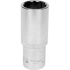 Головка торцева 12-гранна подовжена YATO: квадрат 1/2", М = 23 мм, L = 77 мм, шт