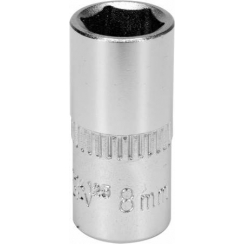 Головка торцева 6-гранна YATO: квадрат 1/4", М8, CrV [Блістер]