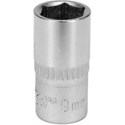 Головка торцева 6-гранна YATO: квадрат 1/4", М9, CrV [Блістер]