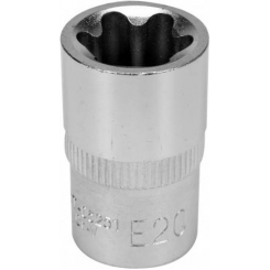 Головка торцева YATO: "TORX" E20, квадрат-1/2", CrV, DIN 2124 [Блістер]