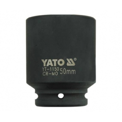 Головка торцева ударна 6-гранна YATO : подовжена, квадрат 3/4", М= 50 мм, L= 90 мм [2/8]