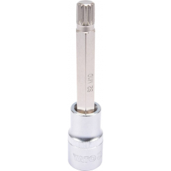 Головка торцева з викруткою. вставкою SPLINE YATO, з квадром. 1/2", M10, л = 100 мм [20/120], шт