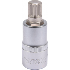 Головка торцева з викруткою. вставкою SPLINE YATO, із квадр. 1/2", M12, л = 55 мм [40/160], шт