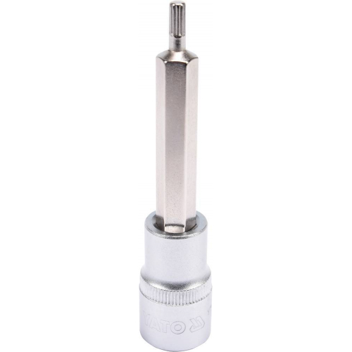 Головка торцева з викруткою. вставкою SPLINE YATO, із квадр. 1/2", M5, l=100 мм [20/120], шт