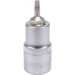 Головка торцева з викруткою. вставкою TORX YATO, із квадр. 1/2", Т20, л = 55 мм [40/240], шт