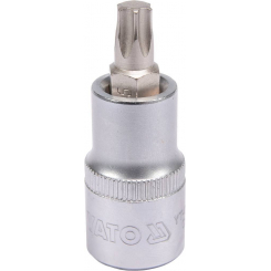 Головка торцева з викруткою. вставкою TORX YATO, з квадром. 1/2", Т45, л = 55 мм [40/240], шт