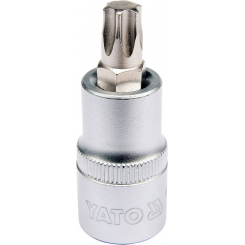 Головка торцева з викруткою. вставкою TORX YATO, з квадром. 1/2", Т50, л = 55 мм [40/240], шт