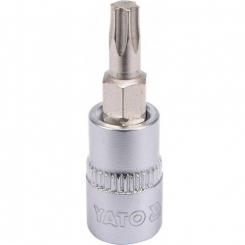 Головка торцева з викруткою. вставкою TORX YATO, з квадром. 1/4", Т25, 1 = 37 мм [150/600], шт