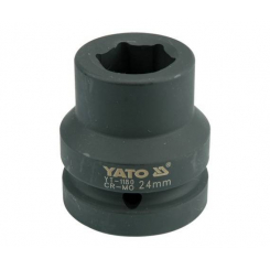 Ударна головка YATO 6-гранна, із квадр. 1", М = 24мм, l = 59мм [6/24], шт