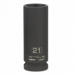 Ударна головка подовжена шестигранна, 21 мм, 1/2", CrMo // Stels