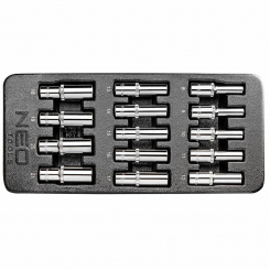 Головки змінні довгі 1/2", 8-21 мм, набір 8 шт