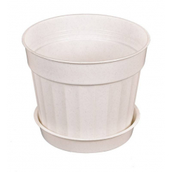 Горщик квітковий ГОСПОДАР "АТТІКА" Ø14 см білий 92-8012