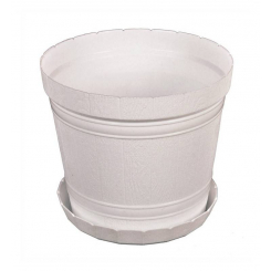 Горщик квітковий ГОСПОДАР "ДІЖЕЧКА" Ø18 см білий 92-8037