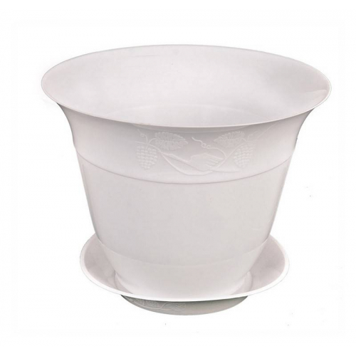 Горщик квітковий ГОСПОДАР "МОЛДОВА" Ø25 см білий 92-8045