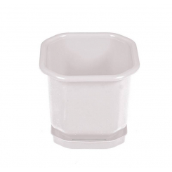 Господар Квітковий горщик 12*12 см із піддоном білий, Арт.: 92-8000