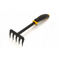 Граблі садові MASTERTOOL 5 зубів з пластиковою ручкою і TPR покриттям 300х95 мм 14-6174