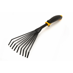 Граблі віялові MASTERTOOL 9 зубів з пластиковою ручкою і TPR покриттям 420х145 мм 14-6175