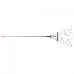 Граблі віялові металеві розсувні з черенком