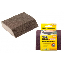 Губка для шліфування MASTERTOOL ТРАПЕЦІЯ Р240 110х90х25 мм 08-0624