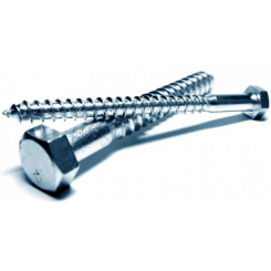 Гвинт для дерева з шестигранною головкою, DIN 571, оцинкований, 6,0x100, REDFIX (уп.100 шт)