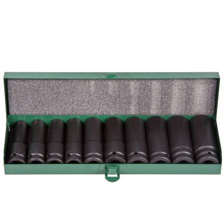 Інструмент HANS. Набір ударних торців глибоких головок 1/2" DR 10 ін. (10-24мм) (84610m)