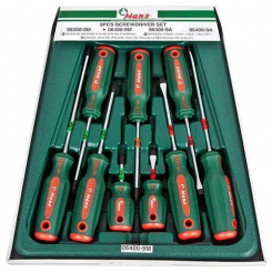 Інструмент HANS. Набір викруток шліць та хрест 9 предм. у пластику (06400-9M)