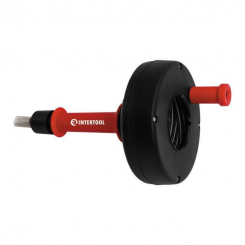 Інструмент для чищення труб, трос 6 мм * 4 м, кручений загострений наконечник INTERTOOL HP-1009