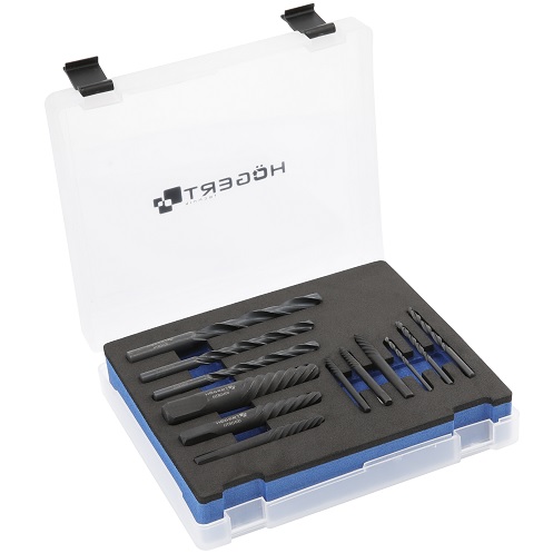 Інструменти для видалення зламаних гвинтів зі свердлами HOEGERT М3-М6. М6-М8. М8-М11. М11-М14. М14-М18. М18-М25 HT8G400