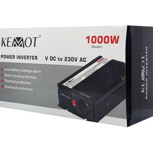 Інвертор автомобільний 24V-220V 1000W перетворювач напруги KEMOT