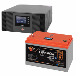 КРЖ LogicPower B1500 + літієва (LiFePO4) батарея 1280 Ватт (3406+37476 100 Ah)