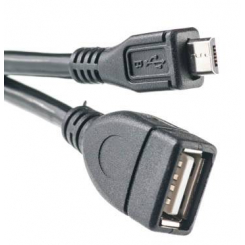Кабель PowerPlant OTG USB 2.0 AF-Micro, 0,5м