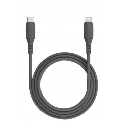 Кабель зарядки та синхронізації Quantum Type-C/Lightning PD 3A 20Вт, силіконовий, 1 м чорний, 1шт/уп