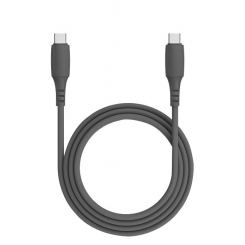 Кабель зарядки та синхронізації Quantum Type-C/Type-C 3A 60Вт, силіконовий, 1 м чорний, 1шт/уп