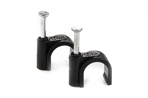 Кабельна клiпса кругла 14мм чорна (пач 100шт) APRO