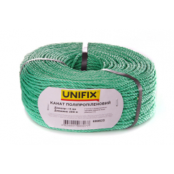 Канат поліпропіленовий 4мм 200м UNIFIX