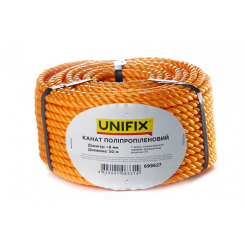 Канат поліпропіленовий 8мм 50м UNIFIX