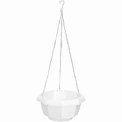 Кашпо підвісне, 200 х 140 мм, пластиковий кошик багатогранний// PALISAD