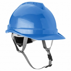 Каска промислова з підборідним ременем, синя